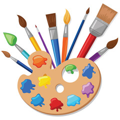vector brushes and palette