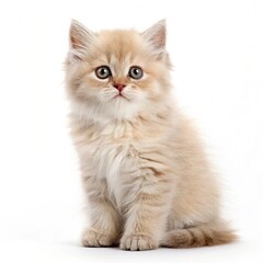 Obraz premium british kitten on white background
