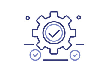 mono line icon production process showing workflow simple icon