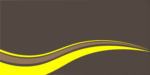 Modern abstract background with brown and yellow wave lines creating a dynamic flow, suitable for banner, brochure, or digital design.