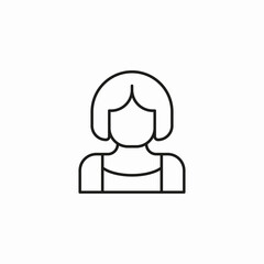 female user profile icon sign vector