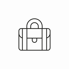 work briefcase bag icon sign vector