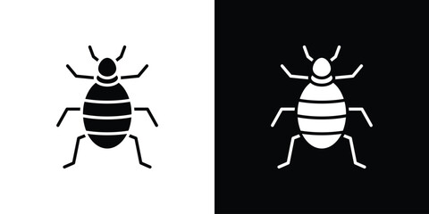 Bedbug icon silhouette vector flat illustration design pack.
