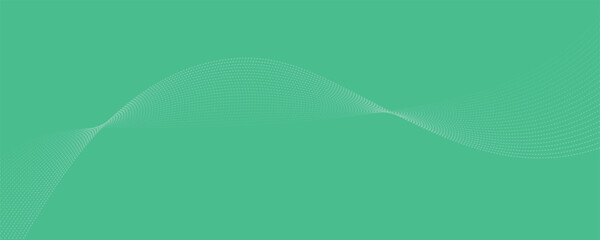Abstract Waveform Flowing Lines on a Green Canvas