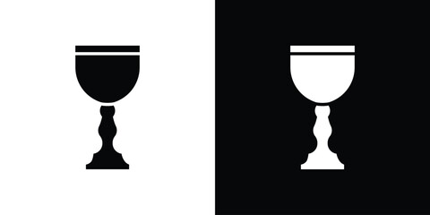 Goblet icon silhouette vector flat illustration design pack.