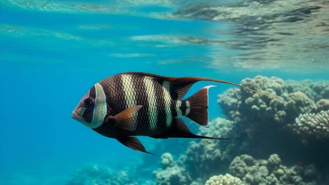 coral reef with fish