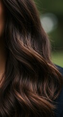 Fototapeta premium Luxurious Long Brown Hair Texture