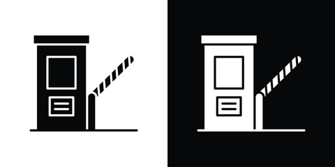Road toll icon silhouette vector flat illustration design pack.