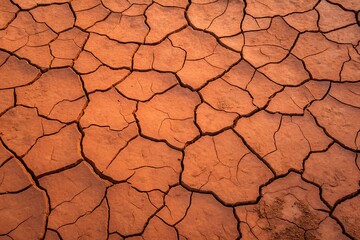 Cracked Earth Texture Close-Up &ndash; Climate Editorial Visual for Environmental Branding, Drought Awareness Campaigns, and Ecological Design Kits