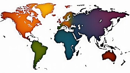 A clean flat design of a world map showing climate zones with distinct color coding for tropical, arid, temperate, and polar regions.