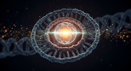 Fototapeta premium Detailed illustration of dna and cell structure.