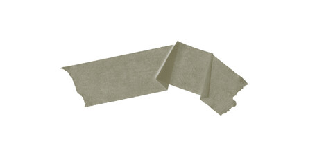 Folded brown duct tape piece isolated on transparent background – realistic torn adhesive strip for crafting, grunge layouts, collage elements, and textured graphic design projects.
