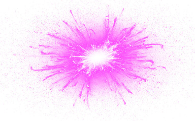 Vivid Pink Explosion Artful Composition with Abstract Radiating Texture Isolated on a transparent background