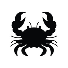 Adorable Crab Outline Vector, Simple Ocean Animal for Logos and Stickers.