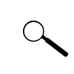 Flat icon of search magnifier and result