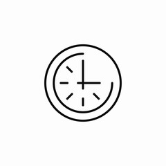 clock quarter icon sign vector