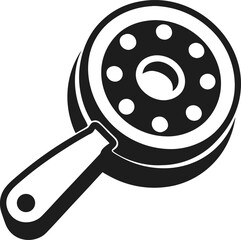 Bagel Cutter black and white , white background