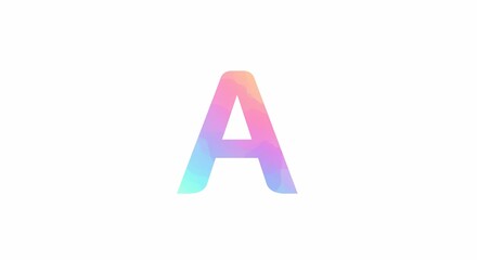 Colorful ombre letter a