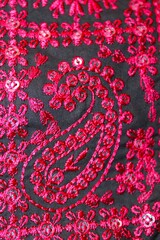 red and gold silk