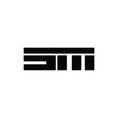 SM monogram logo design letter text name symbol monochrome logotype alphabet character simple logo