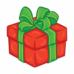 Gift box icon. Cartoon illustration of gift box vector icon for web