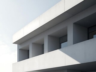 Minimalist concrete wall with clean geometric lines and shadow play. Great for architecture detail, texture, and modern design visuals