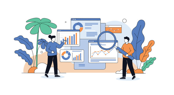 Data Analysis Insights Visualized Through Interactive Charts and Graphs Demonstrating Business Growth Opportunities