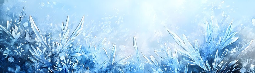 Detailed icy pattern on a surface.