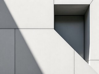 Minimalist concrete wall with clean geometric lines and shadow play. Great for architecture detail, texture, and modern design visuals