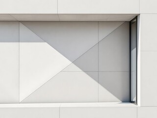 Obraz premium Minimalist concrete wall with clean geometric lines and shadow play. Great for architecture detail, texture, and modern design visuals