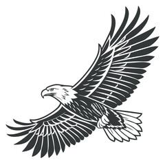 Fototapeta premium Eagle vector illustration silhouette free download.