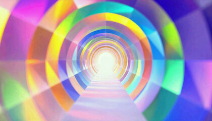 Dreamy Pastel Holographic Tunnel
夢のように淡いホログラムトンネル