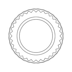 Cloth Napkin Outline Vector Line Art