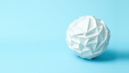 copy space for text background with a paper ball