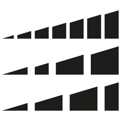 Stair steps icon. Ladder climbing symbol. Ascent progress vector. Step advancement emblem.