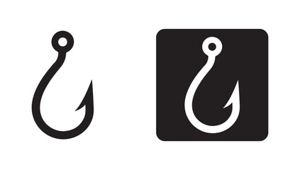 Fishing hook icon. Vector eps 10