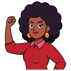 confident woman Flexing Her Arm