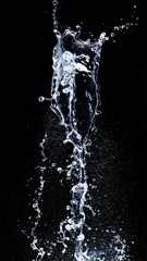Obraz premium Water Splash on Black Background
