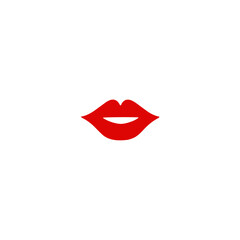 Woman lip icon flat vector design. 