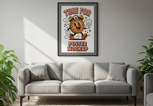 Black Wooden Picture Frame Mockup