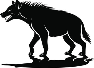Vector black silhouette of a animals on a white background