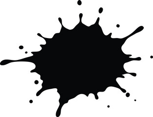 High resolution paint splash silhouette for digital and print artwork