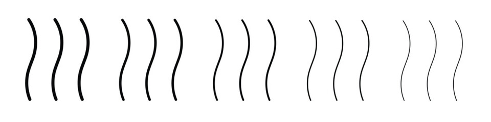 Hot icon vector in editable stroke linear pictogram