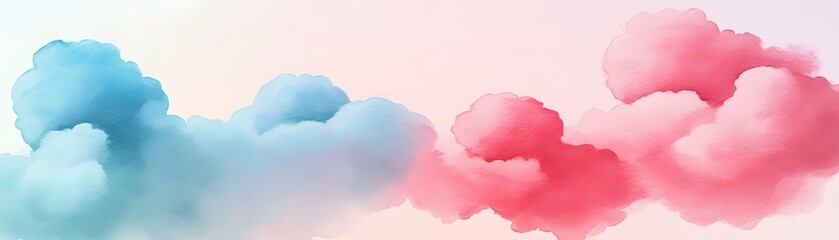 Soft, pastel clouds in a mix of blue and pink hues.