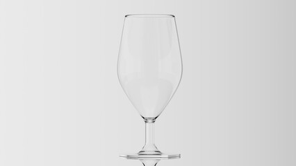 Illustration of glass cup, isolated on white background.