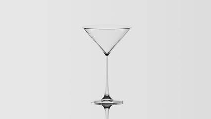 Illustration of glass cup, isolated on white background.