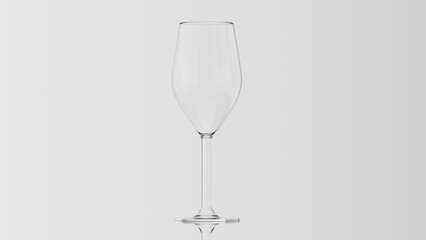 Illustration of glass cup, isolated on white background.