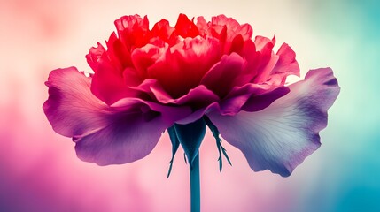 Obraz premium Vibrant Pink Rose Flower Bloom Closeup Macro Photography