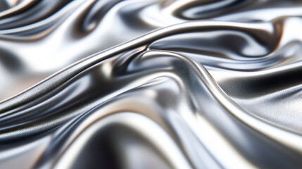 Abstract shiny metallic aluminum foil texture with a sparkling silver surface perfect for wallpaper or decoration