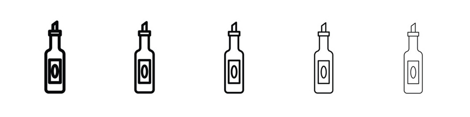 Olive oil icon vector in editable stroke linear pictogram